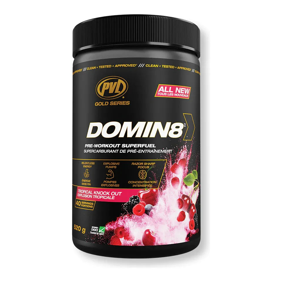 PVL Domin8 Pre-Workout (40 servings) Pre-workout Tropical Knockout PVL