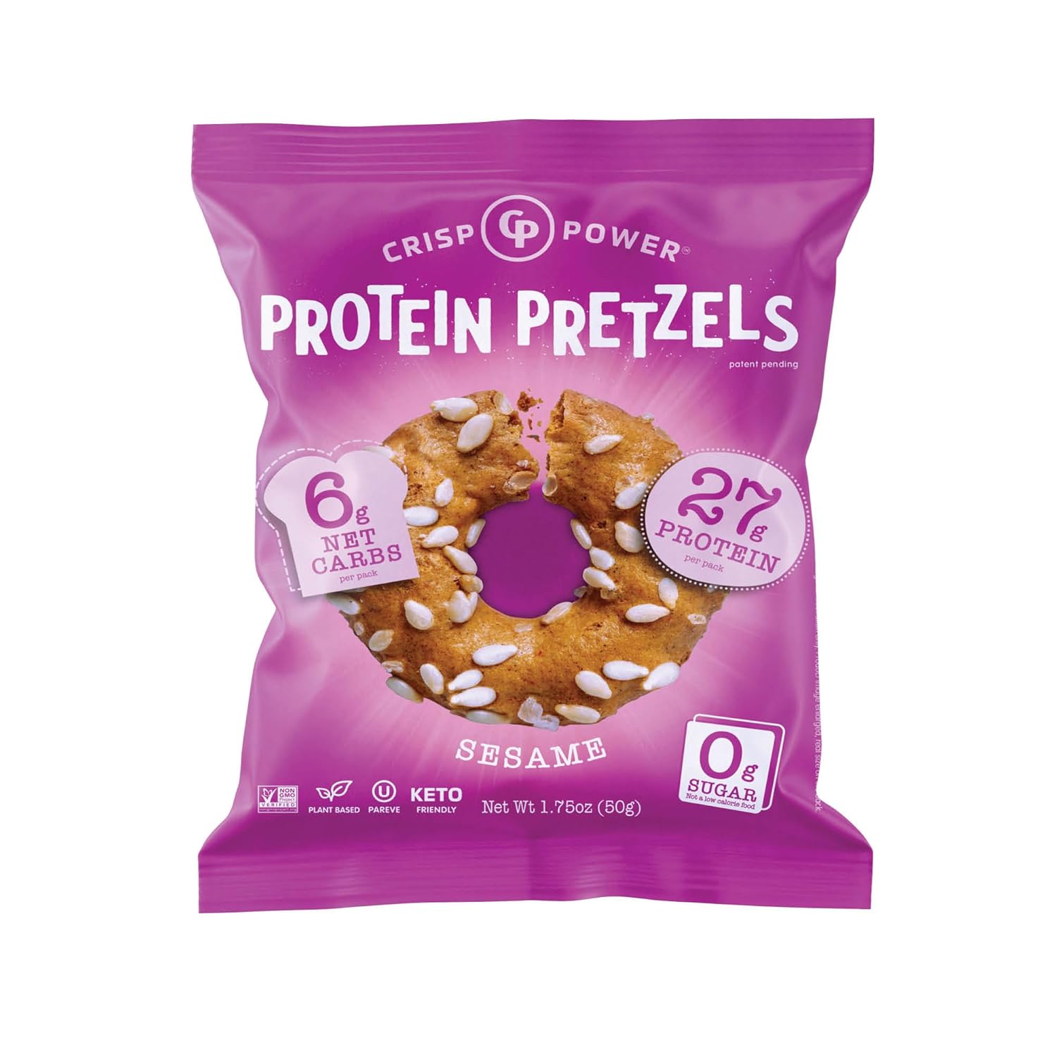 Crisp Power High Protein Keto Vegan Pretzels(1 bag)