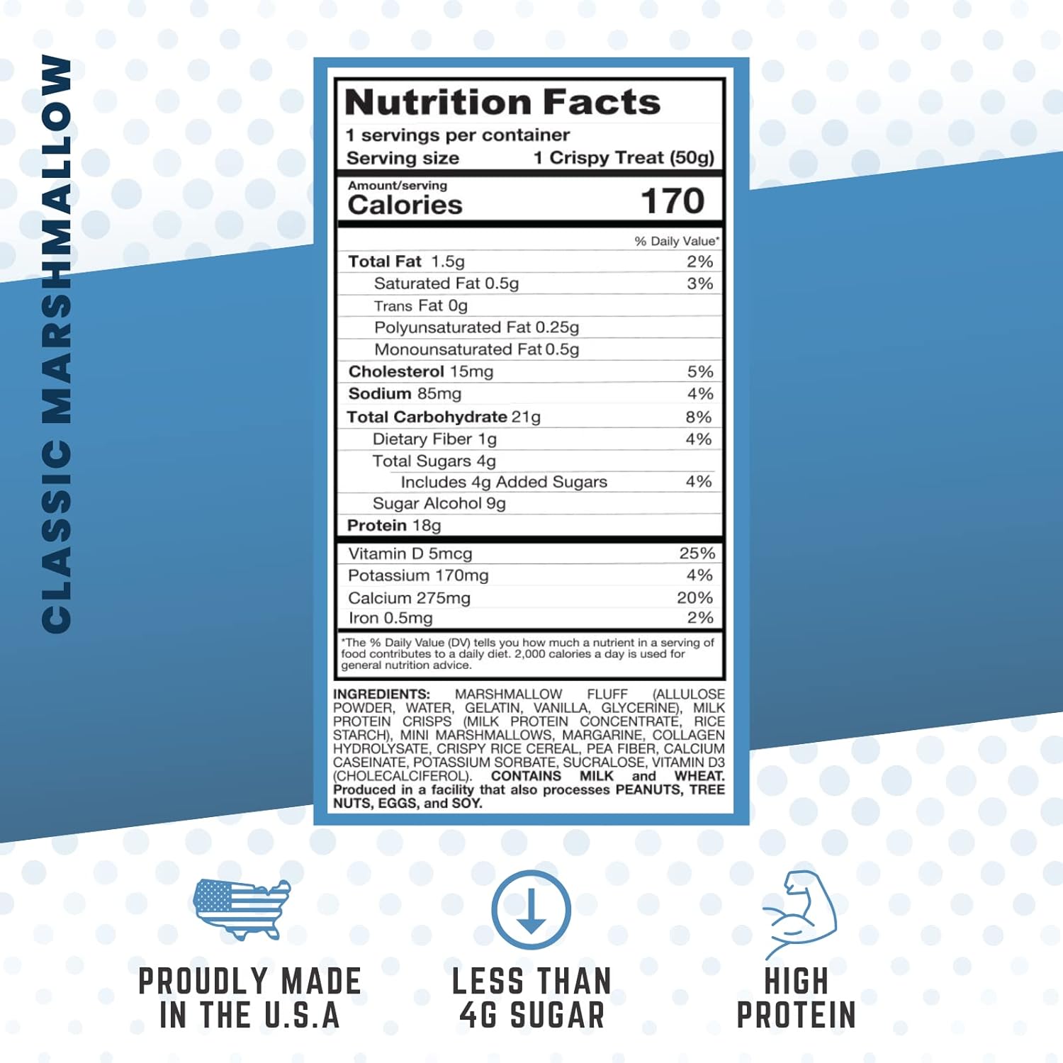 Purus Labs Protein Crispy Marshmallow Rice Crispy Square (1 treat)