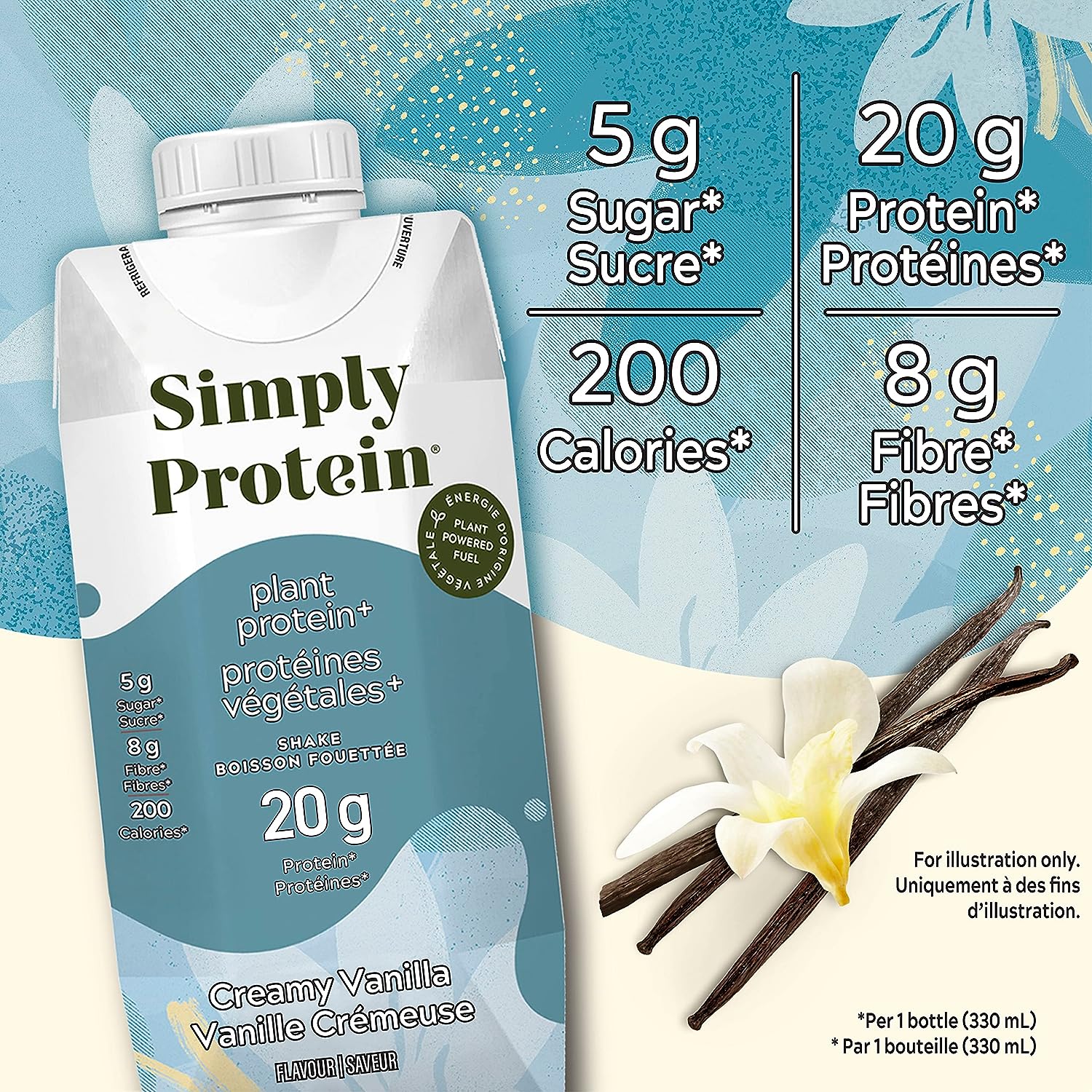 SimplyProtein Plant Protein+ Shake (330 ml) Drink Creamy Vanilla SimplyProtein