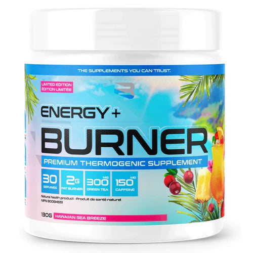 Believe Supplements Energy + Burner - Premium Thermogenic Supplement (30 servings) Fat Burners Hawaiian Sea Breeze Believe Supplements
