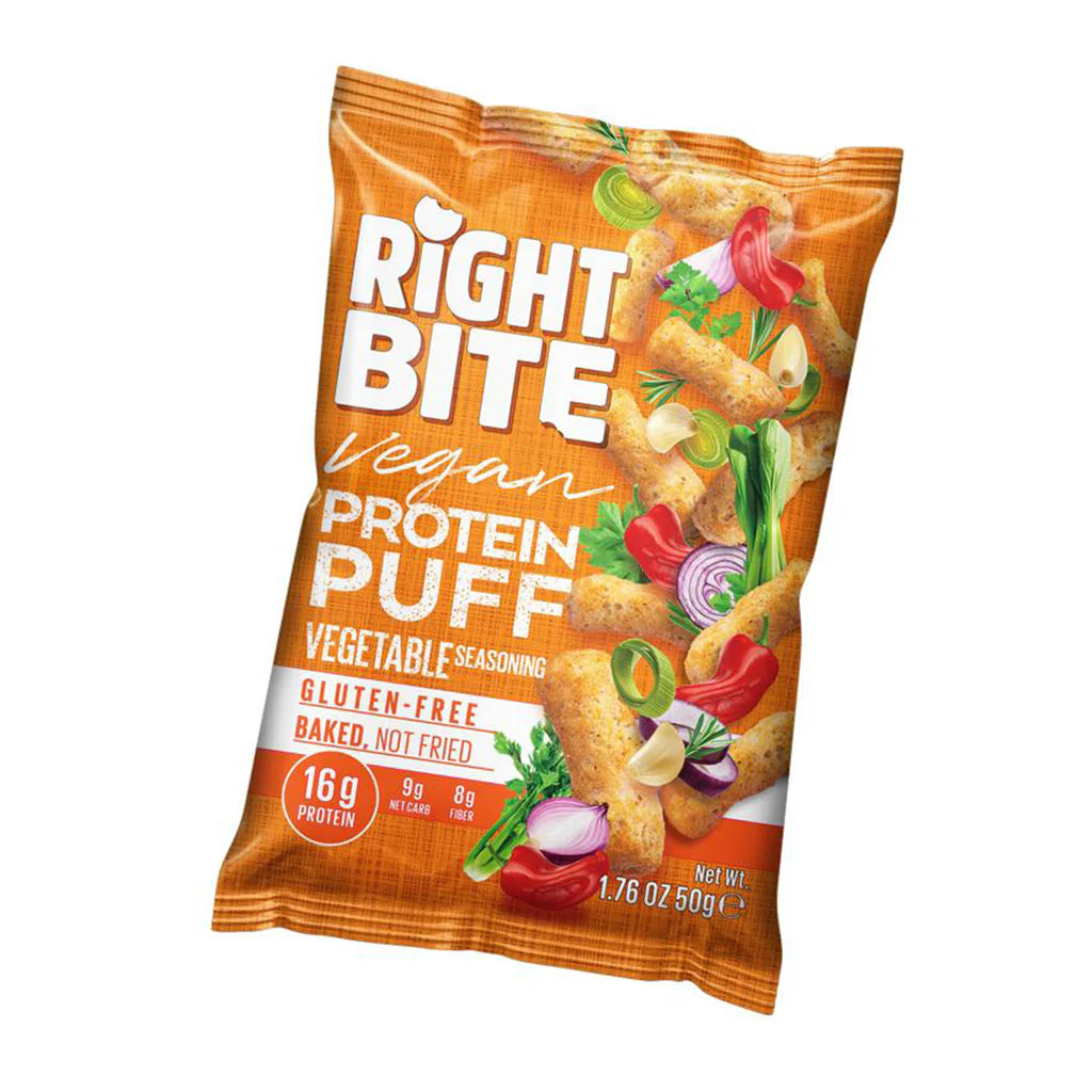 Bite And More Right Bite Vegan GF Protein Puffs 1 bag Bite and More Top Nutrition Canada