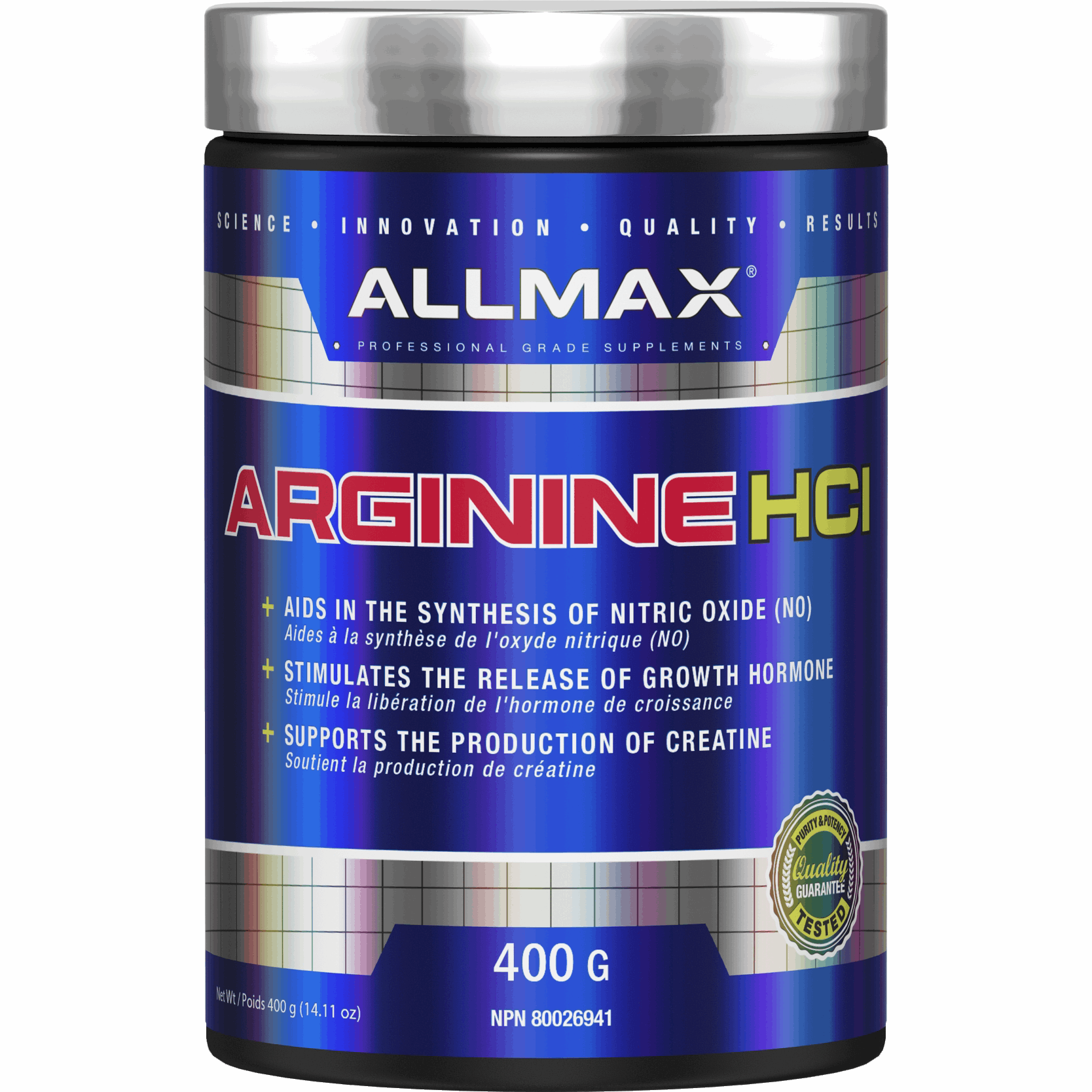 ALLMAX Arginine HCL (400g) BCAAs and Amino Acids Allmax Nutrition
