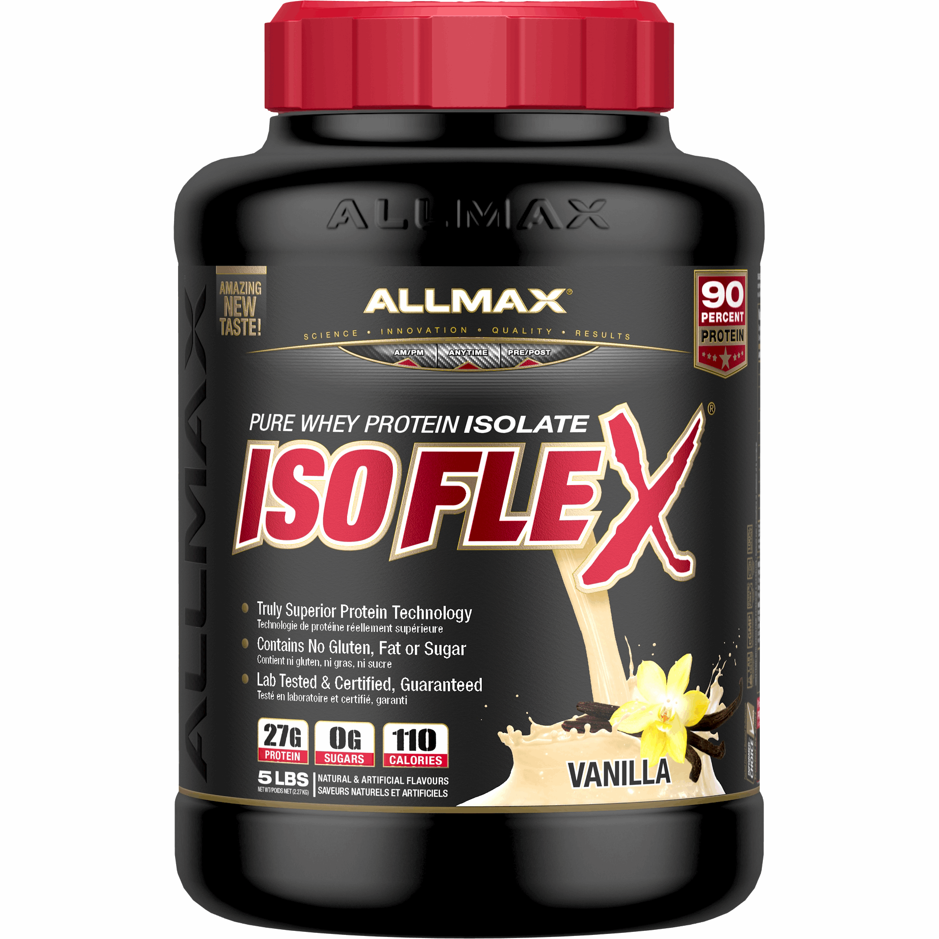 ALLMAX Isoflex Whey Protein Isolate (5 LBS) Whey Protein Vanilla Allmax Nutrition