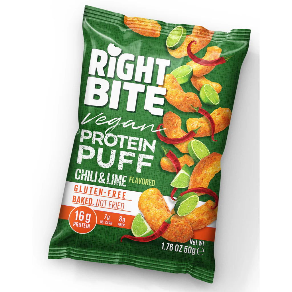 Bite And More Right Bite Vegan GF Protein Puffs 1 bag Bite and More Top Nutrition Canada