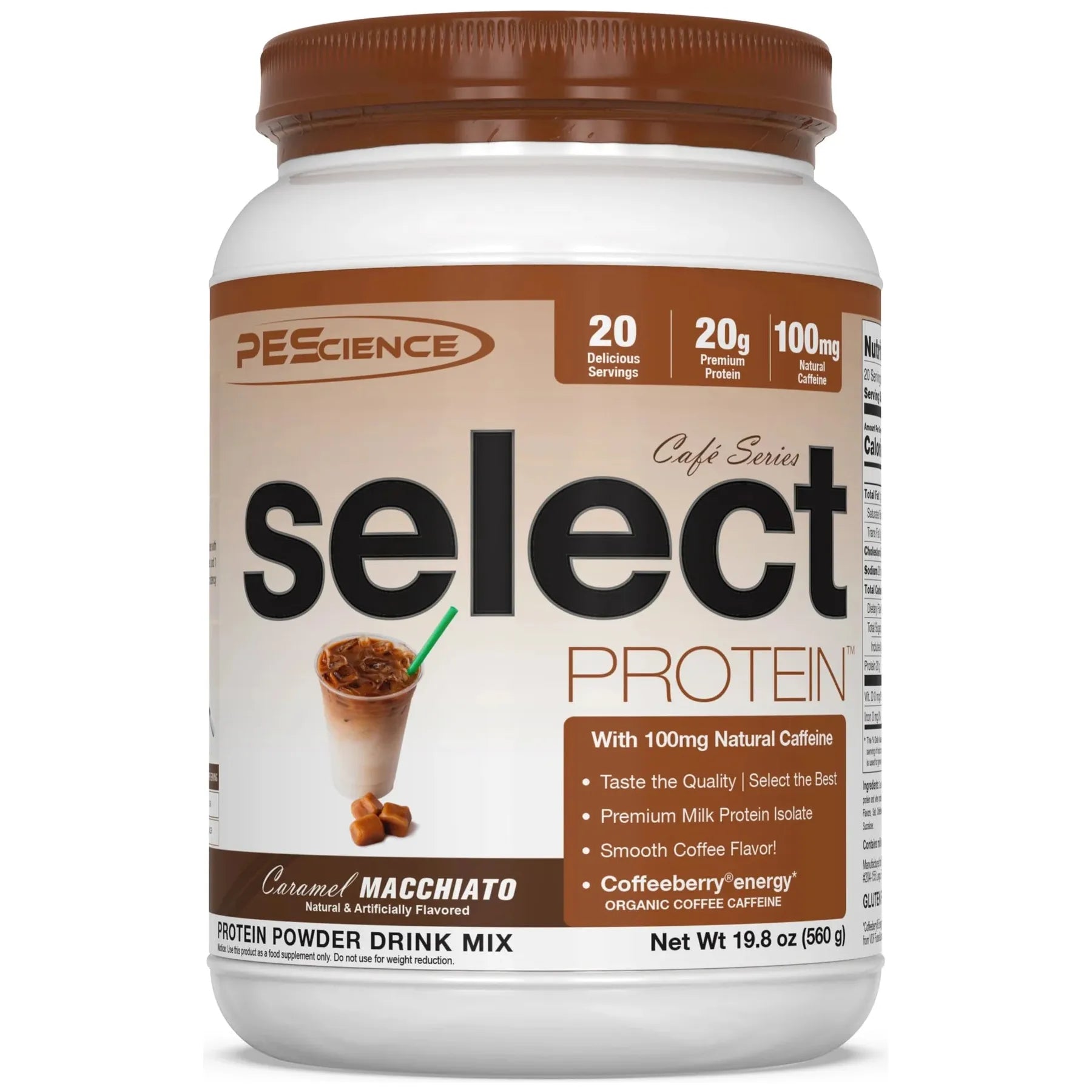 Pescience Select Café Protein (20 servings) Whey Protein Blend Iced Mocha,Caramel Macchiato PEScience
