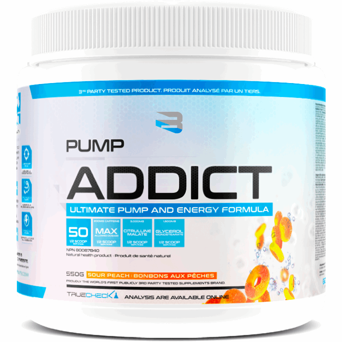Believe Pump Addict Pre-Workout (50 servings) Pre-workout Sour Peach Believe Supplements