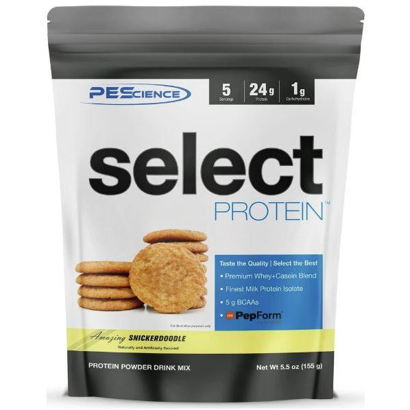 PEScience Select Protein TRIAL SIZE (5 servings) Whey Protein Chocolate Peanut Butter Cup,Frosted Chocolate Cupcake,Gourmet Vanilla,Chocolate Mint Cookie,Peanut Butter Cookie,Strawberry Cheesecake,Cake Pop,Cookies & Cream,Snickerdoodle,NEW Chocolate Truffle,White Chocolate Macadamia PEScience