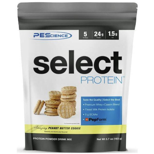 PEScience Select Protein TRIAL SIZE (5 servings) Whey Protein Peanut Butter Cookie PEScience