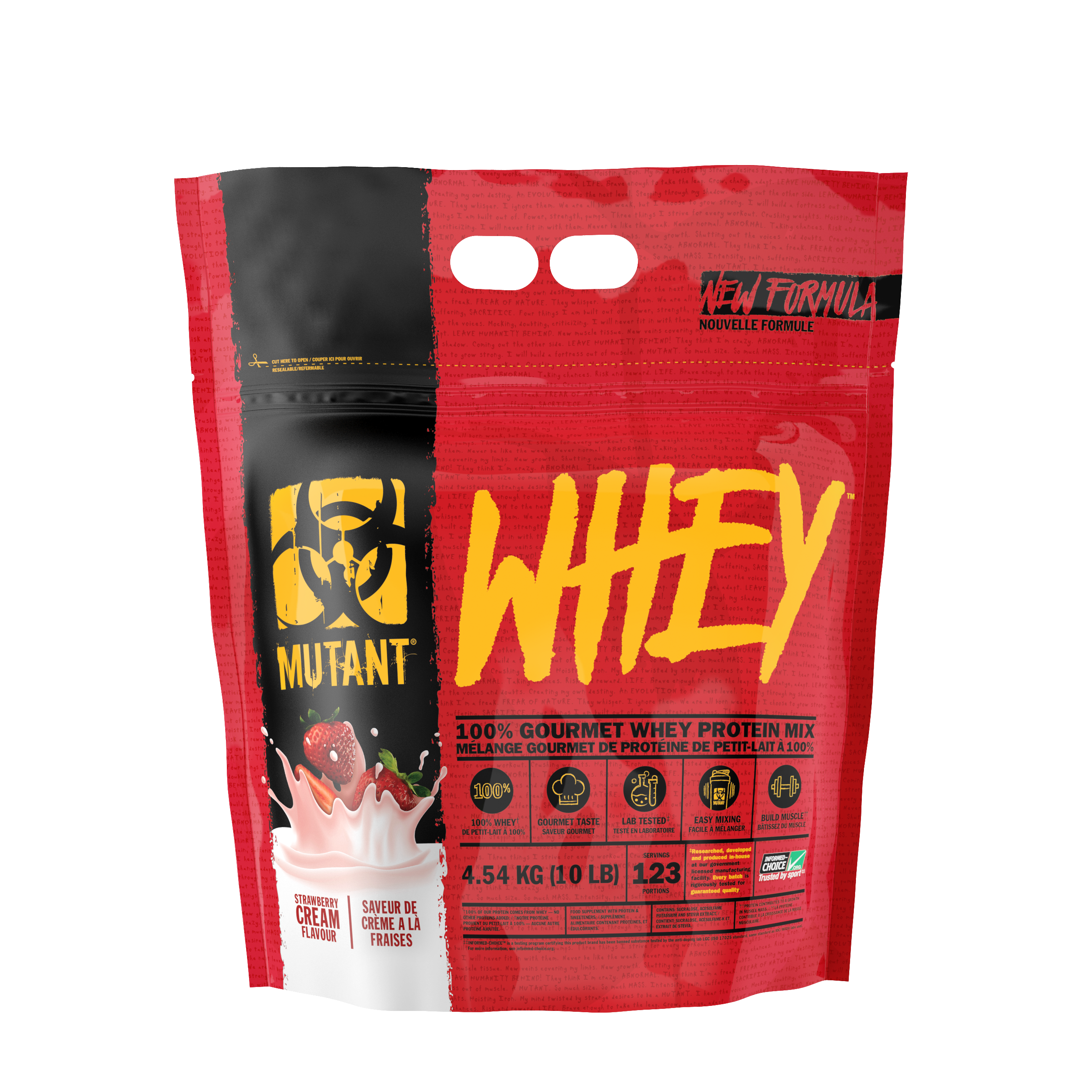 Mutant Whey (10 lbs) Whey Protein Strawberry and Cream Mutant
