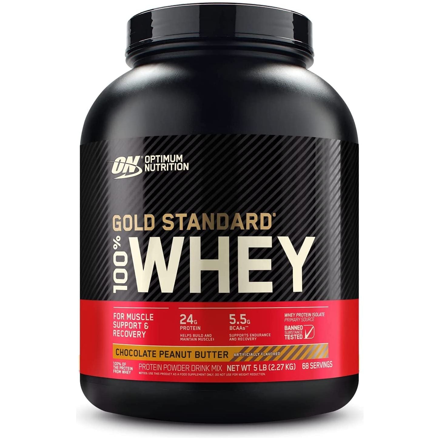 Optimum Nutrition Gold Standard Protein (5 lbs) Whey Protein Blend Chocolate Peanut Butter Optimum Nutrition