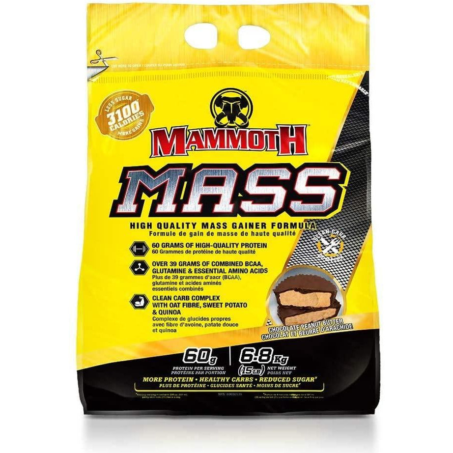 Mammoth Mass (15 lbs) Mass Gainers Chocolate Peanut Butter Mammoth