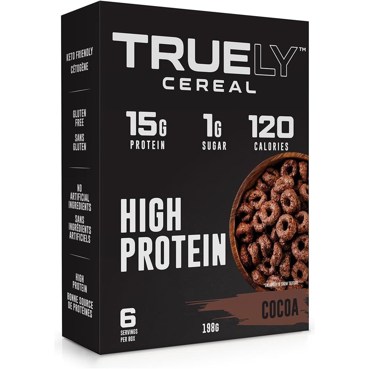 TRUELY Protein Cereal (6 servings) Cocoa,Cinnamon TRUELY