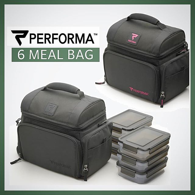 PERFORMA™ MATRIX 6 Meal Cooler Bag Fitness Accessories Black/Black,Black/Pink Performa
