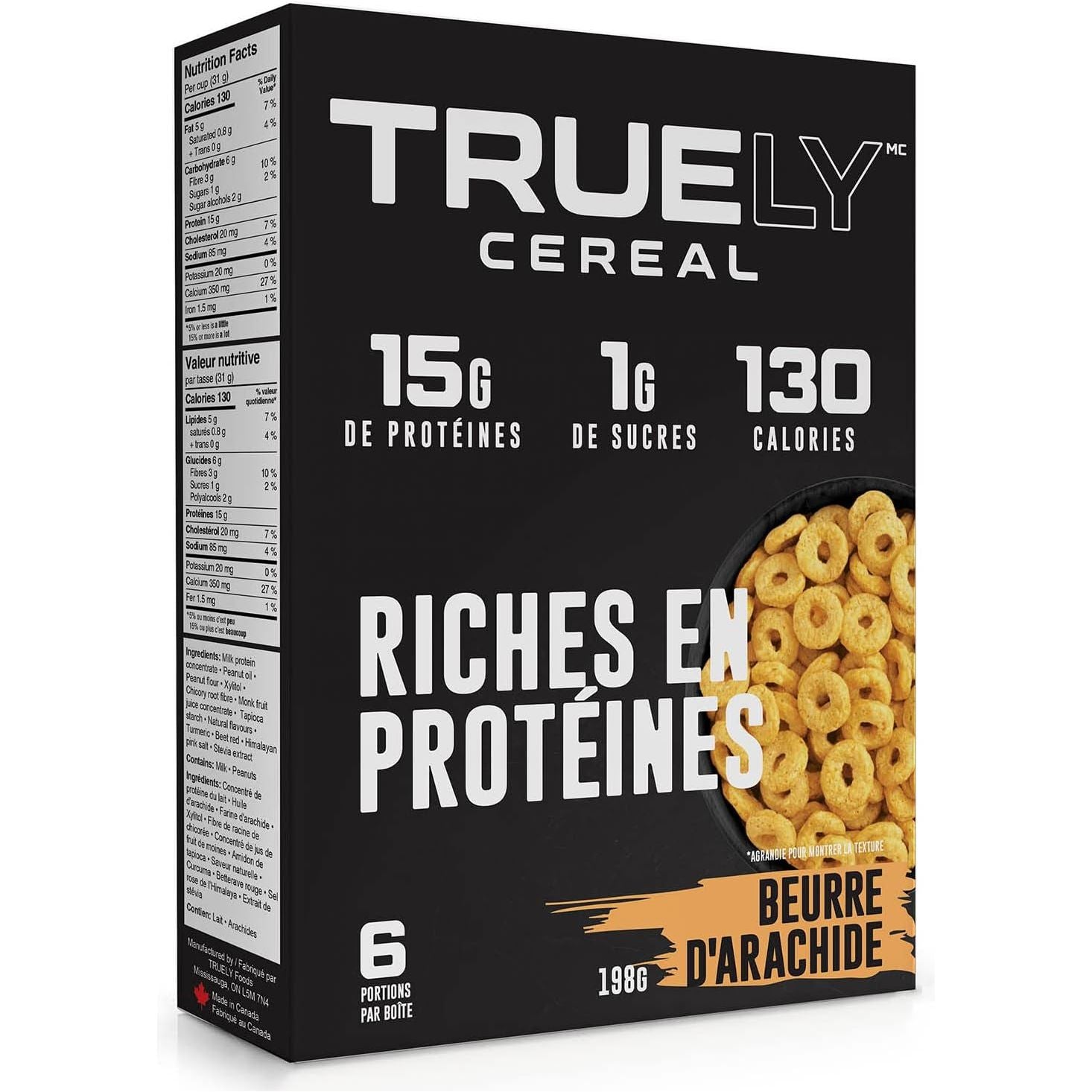 TRUELY Protein Cereal (6 servings) Peanut Butter TRUELY