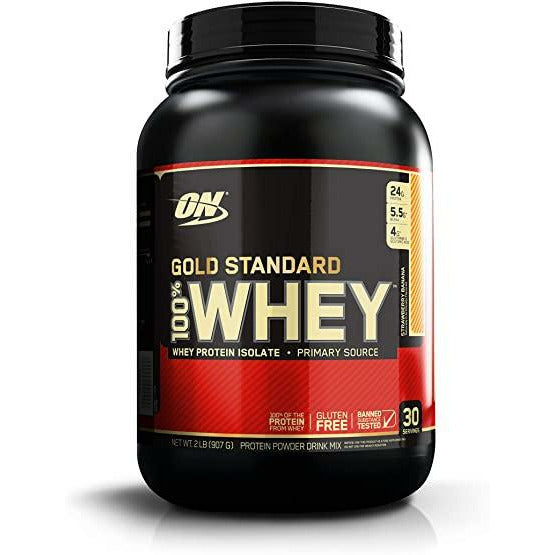 Optimum Nutrition Gold Standard 100% Whey (2 lb) Whey Protein Blend Strawberry Banana Optimum Nutrition