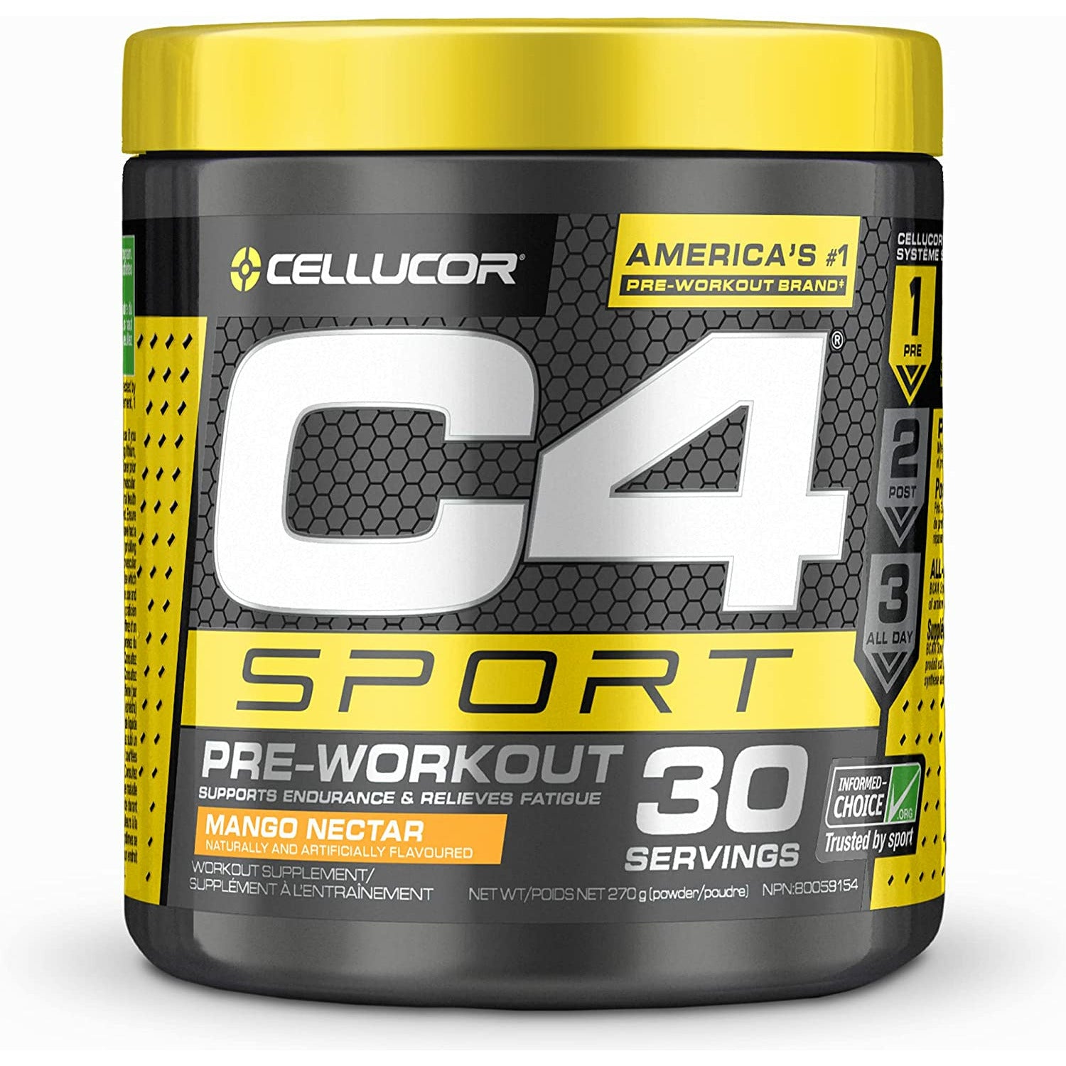 Cellucor NEW C4 SPORT Pre-Workout (30 servings) Mango Nectar Cellucor
