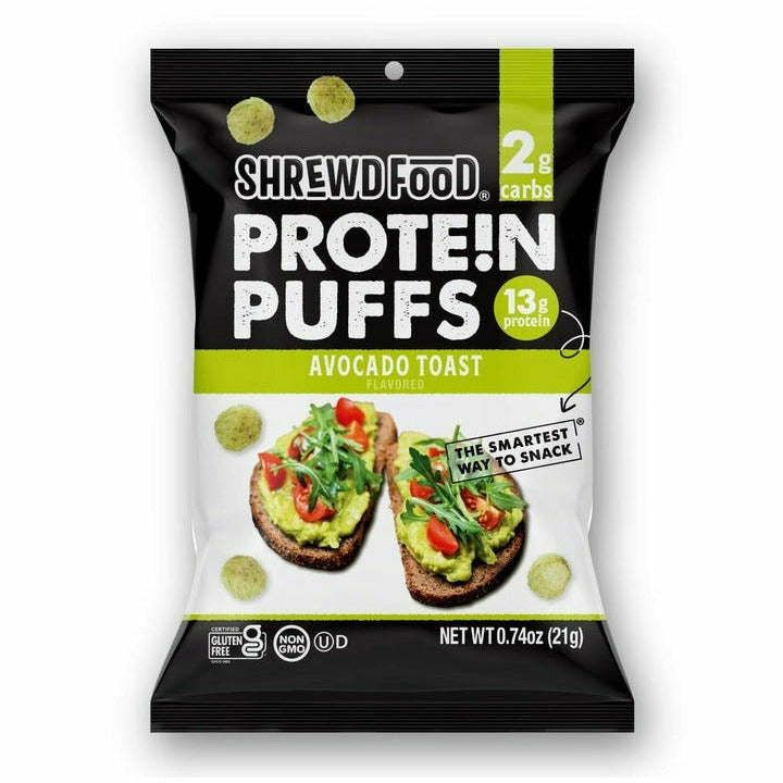 Shrewd Food Protein Puffs (1 bag) Protein Snacks Avocado Toast Shrewd Food