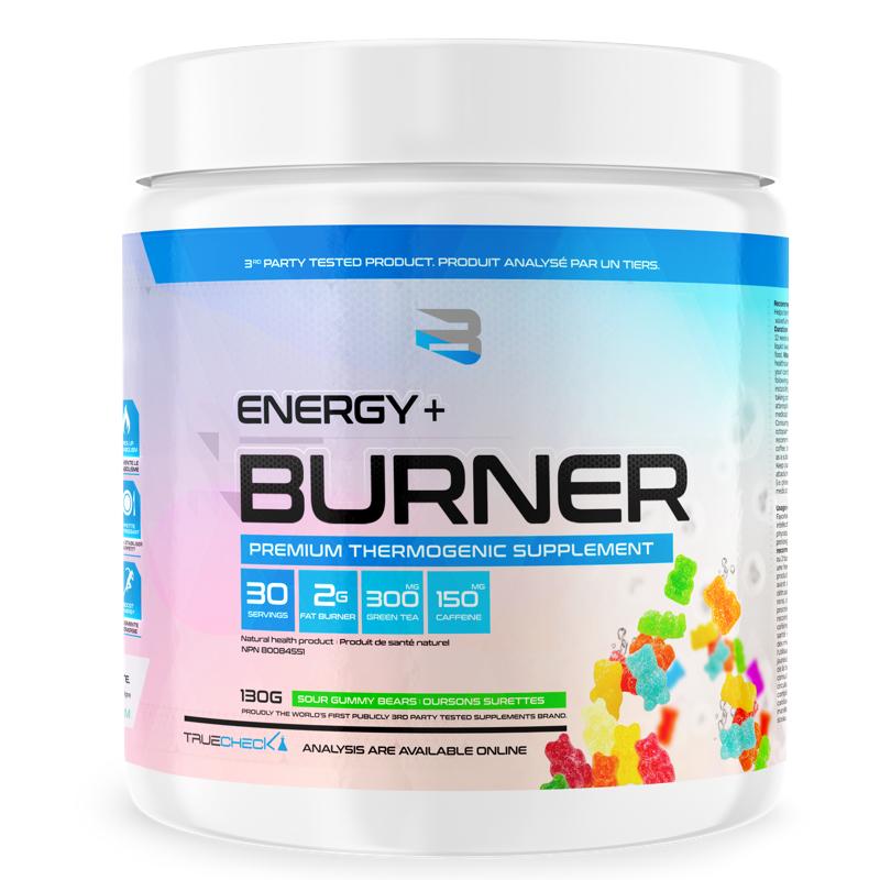 Believe Supplements Energy + Burner - Premium Thermogenic Supplement (30 servings) Fat Burners Sour Gummy Bears Believe Supplements