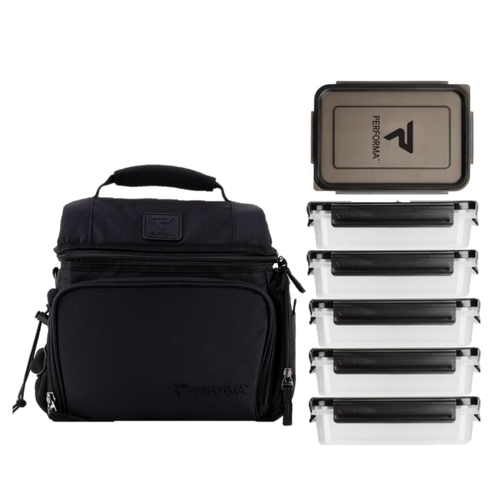 PERFORMA™ MATRIX 6 Meal Cooler Bag Fitness Accessories Black/Black Performa