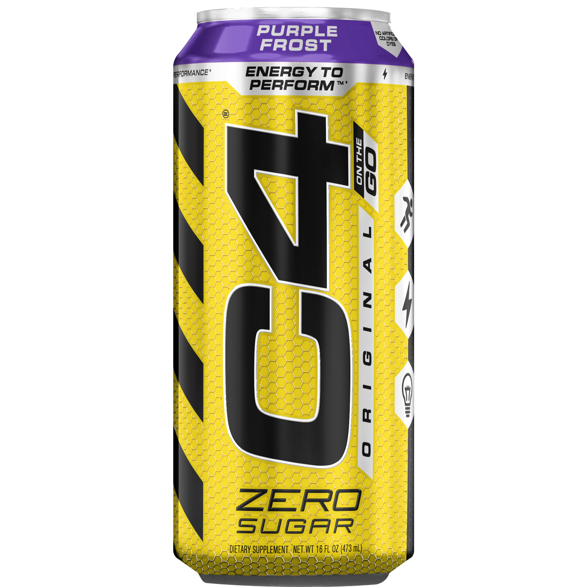 C4 Original Carbonated Pre-Workout  (1 can) Protein Snacks Purple Frost Cellucor