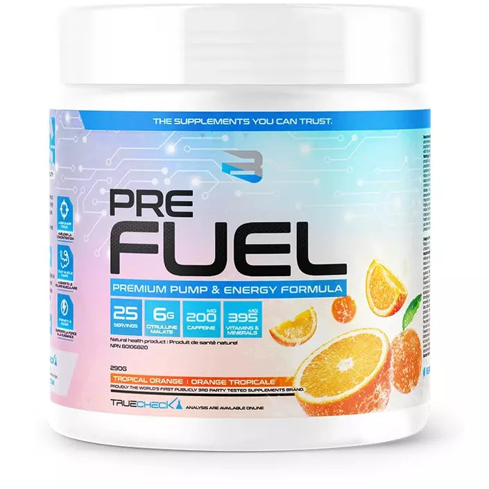 Believe Supplements Pre Fuel PRE WORKOUT (25 servings) Pre-workout Tropical Orange Believe Supplements