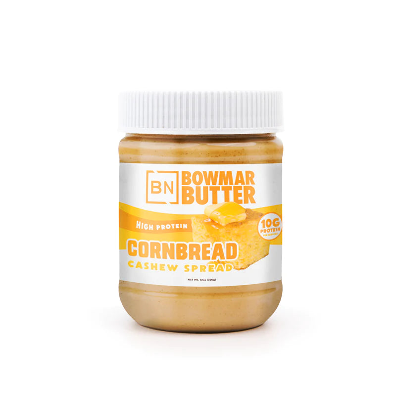 NEW Bowmar High Protein Nut Spread (12 oz) Corn Bread | CASHEW Bowmar Nutrition