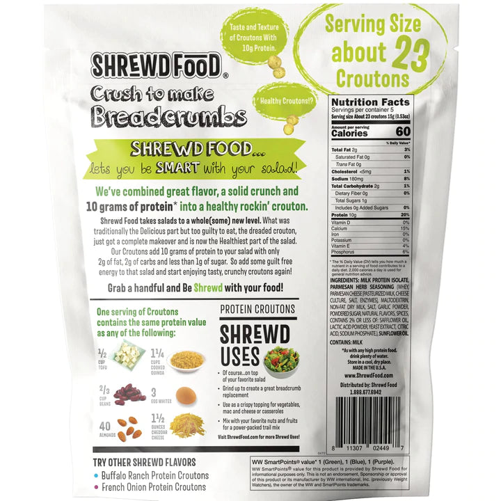 Shrewd Food Protein Croutons (1 bag of 5 servings) Bacon Ranch BESY BY JAN/2023 Shrewd Food