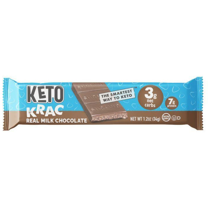 Shrewd Food Keto Krac Bar - Milk Chocolate (Box of 24 bars) BEST BY JUNE 2023 Protein Snacks Shrewd Food