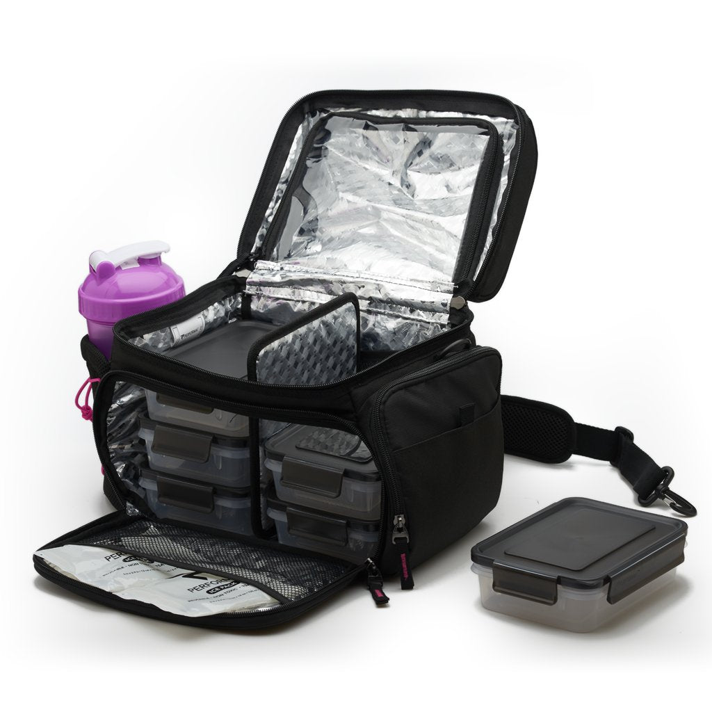 PERFORMA™ MATRIX 6 Meal Cooler Bag Fitness Accessories Black/Black,Black/Pink Performa