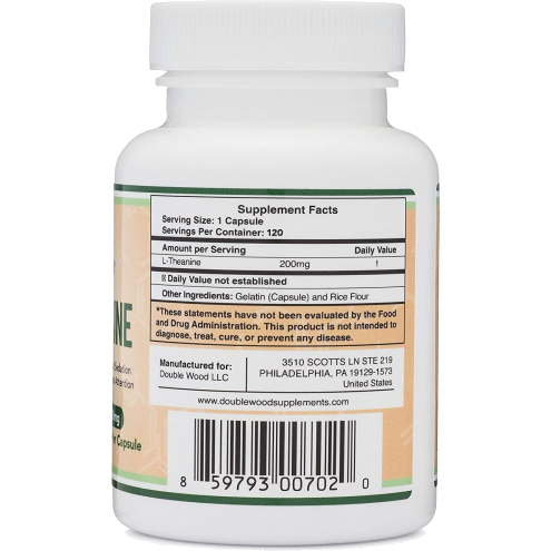 Double Wood Supplements L-Theanine (120 capsules) Vitamins & Supplements Double Wood Supplements