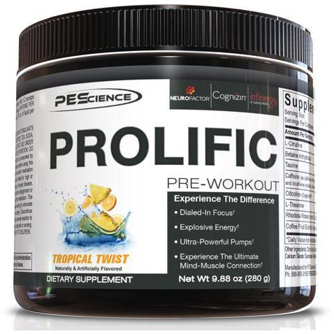 PEScience Prolific Pre-Workout (40 servings) Pre-workout Tropical Twist PEScience