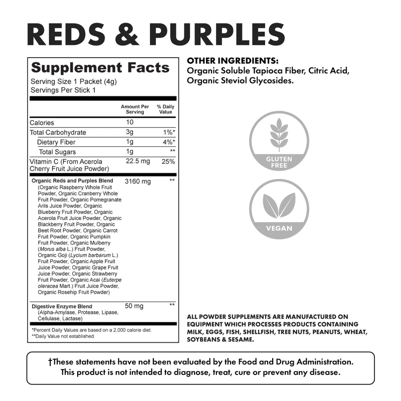 Bowmar Nutrition Reds and Purples NEW FORMAT (35 servings) Health and Wellness Bowmar Nutrition