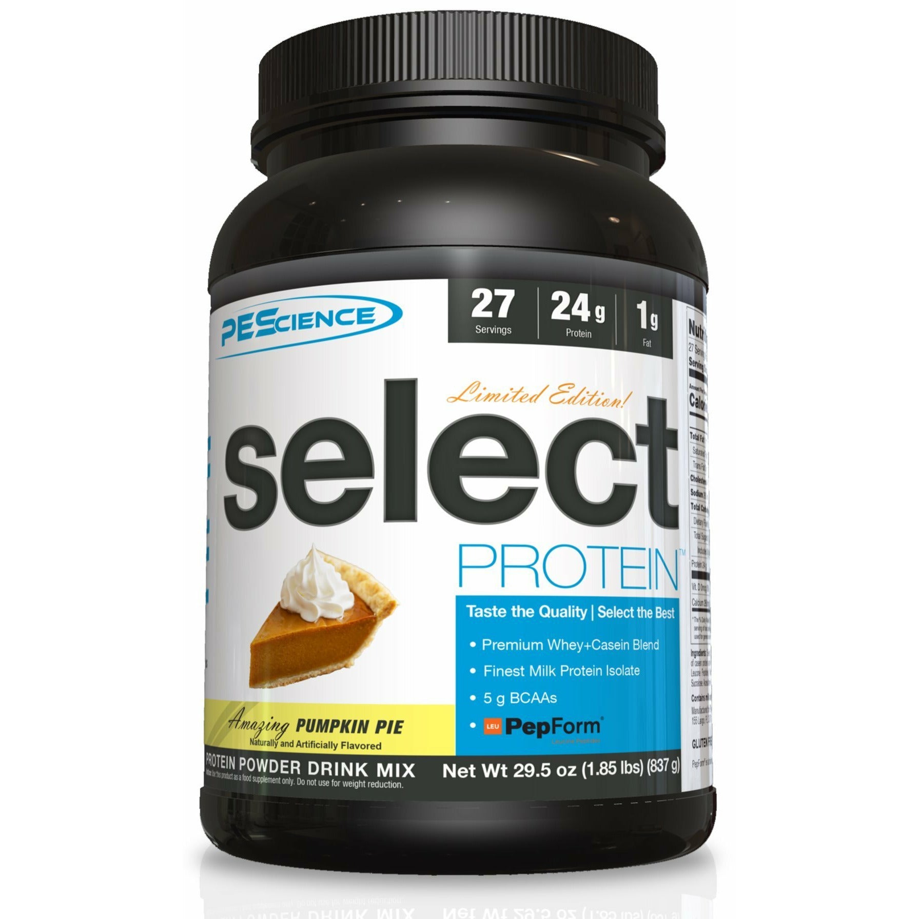 PEScience Select Protein (27 servings) Whey Protein Blend Pumpkin Pie - LIMITED EDITION PEScience