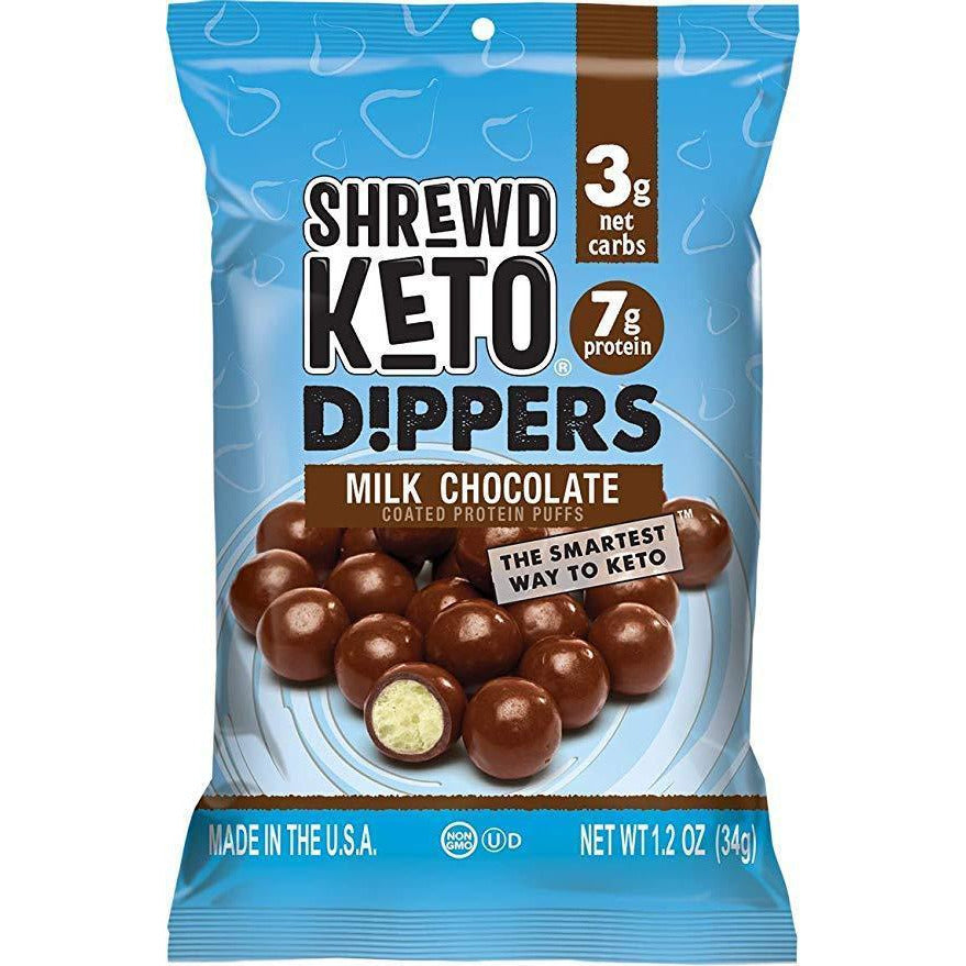 Shrewd Food Keto Dippers (1 bag) Protein Snacks Milk Chocolate BEST BY DEC 25/2022 Shrewd Food