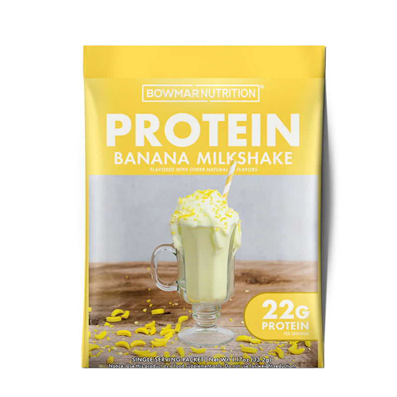 Bowmar Whey Protein Powder Sample (1 serving) Protein Snacks Banana Milkshake bowmar