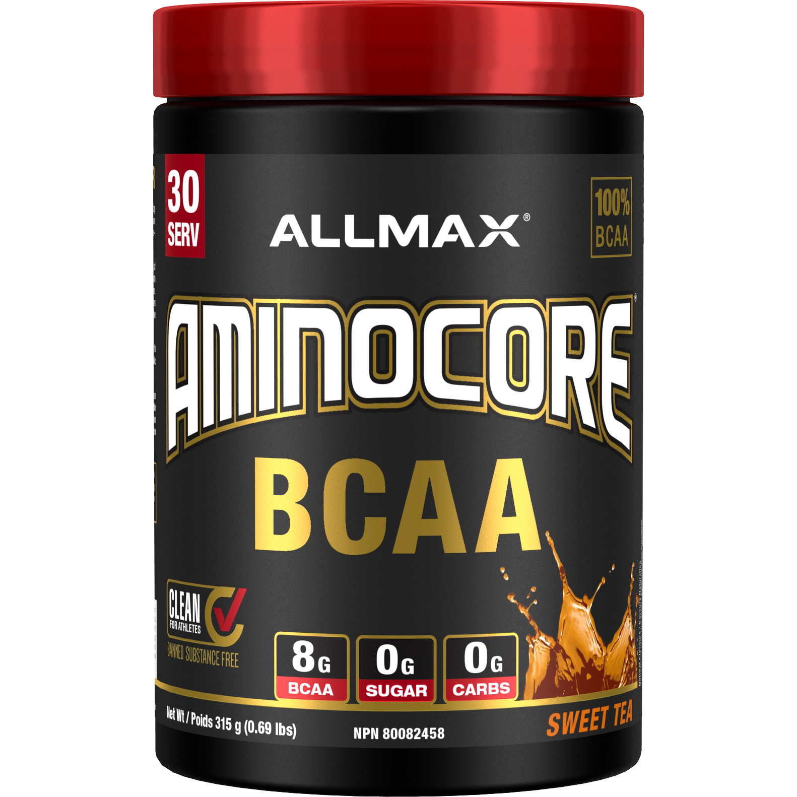 NEW Allmax Aminocore (30 servings) BCAAs and Amino Acids Sweet Tea Allmax Nutrition