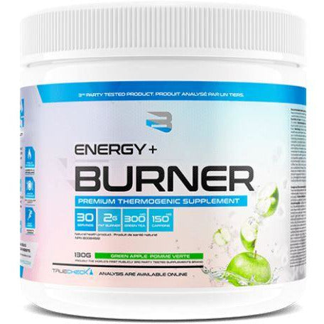 Believe Supplements Energy + Burner - Premium Thermogenic Supplement (30 servings) Fat Burners Green Apple Believe Supplements