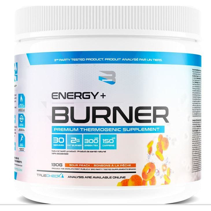 Believe Supplements Energy + Burner - Premium Thermogenic Supplement (30 servings) Fat Burners Sour Peach Believe Supplements