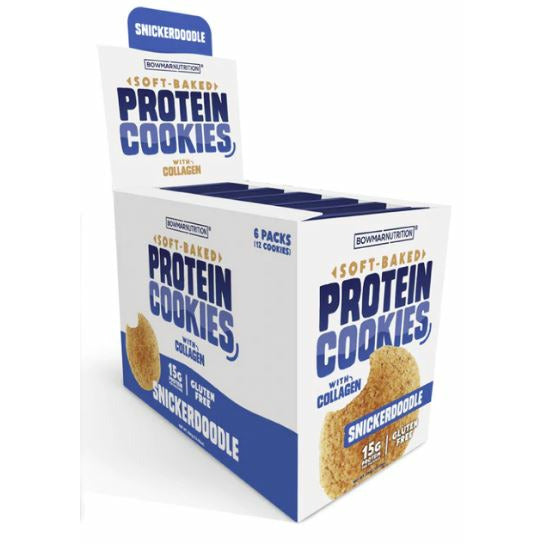 Bowmar Nutrition Protein Cookies (BOX OF 6) Protein Snacks Snickerdoodle Bowmar Nutrition