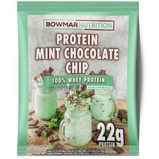 Bowmar Whey Protein Powder Sample (1 serving) Protein Snacks Mint Chocolate Chip bowmar