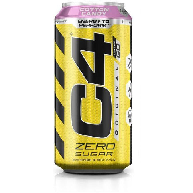 C4 Original Carbonated Pre-Workout  (1 can) Protein Snacks Cotton Candy Cellucor