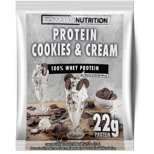 Bowmar Whey Protein Powder Sample (1 serving) Protein Snacks Cookies & Cream bowmar