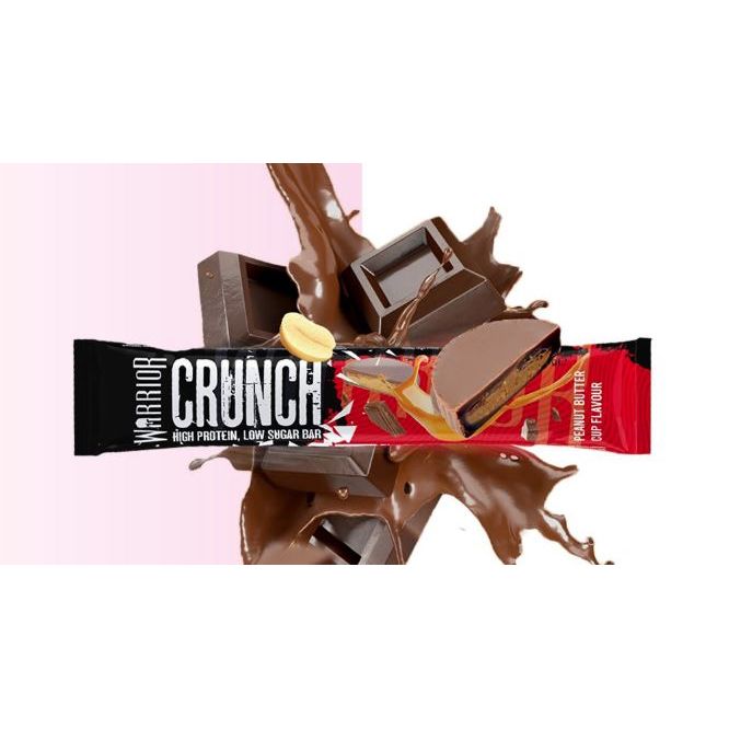 Warrior Crunch Low-Carb Protein Bar (1 Bar) Protein Snacks Peanut Butter Cup warrior supplements