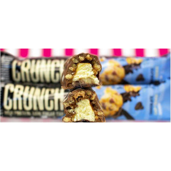 Warrior Crunch Low-Carb Protein Bar (1 Bar) Protein Snacks Chocolate Chip Cookie Dough warrior supplements