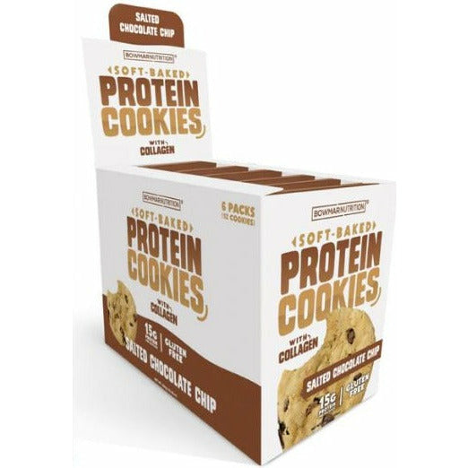 Bowmar Nutrition Protein Cookies (BOX OF 6) Protein Snacks Salted Chocolate Chip Bowmar Nutrition