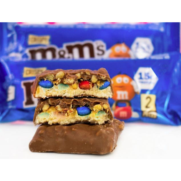 M&M's Hi-Protein Chocolate Bar (1 box of 18 bars) protein snacks Chocolate,Peanut,NEW Crispy (with mini Crispy M&M's) BOX of 12 BEST BY MAR/2023 Mars