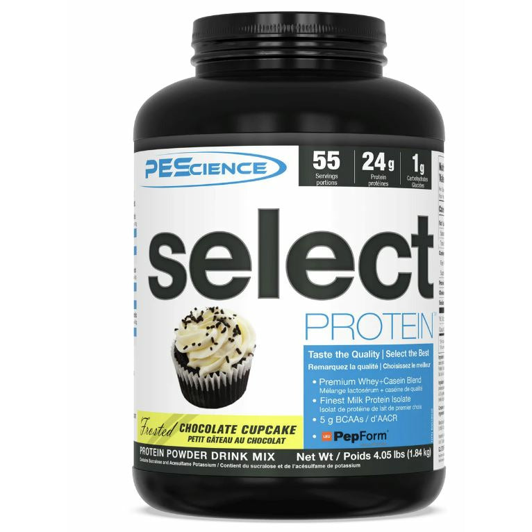 PEScience Select Protein (55 servings) Whey Protein Blend Frosted Chocolate Cupcake PEScience