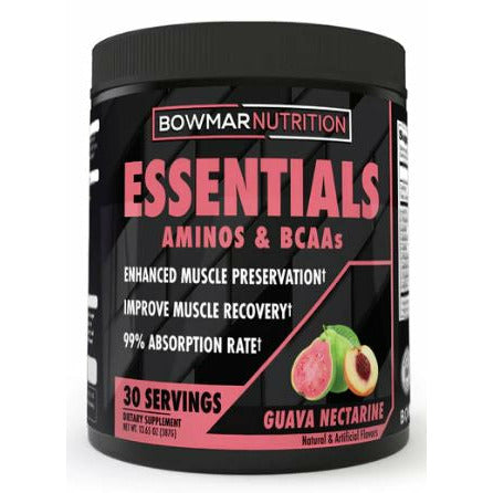Bowmar Essentials Aminos & BCAA's (30 servings) BCAAs and Amino Acids Guava Nectarine Bowmar Nutrition