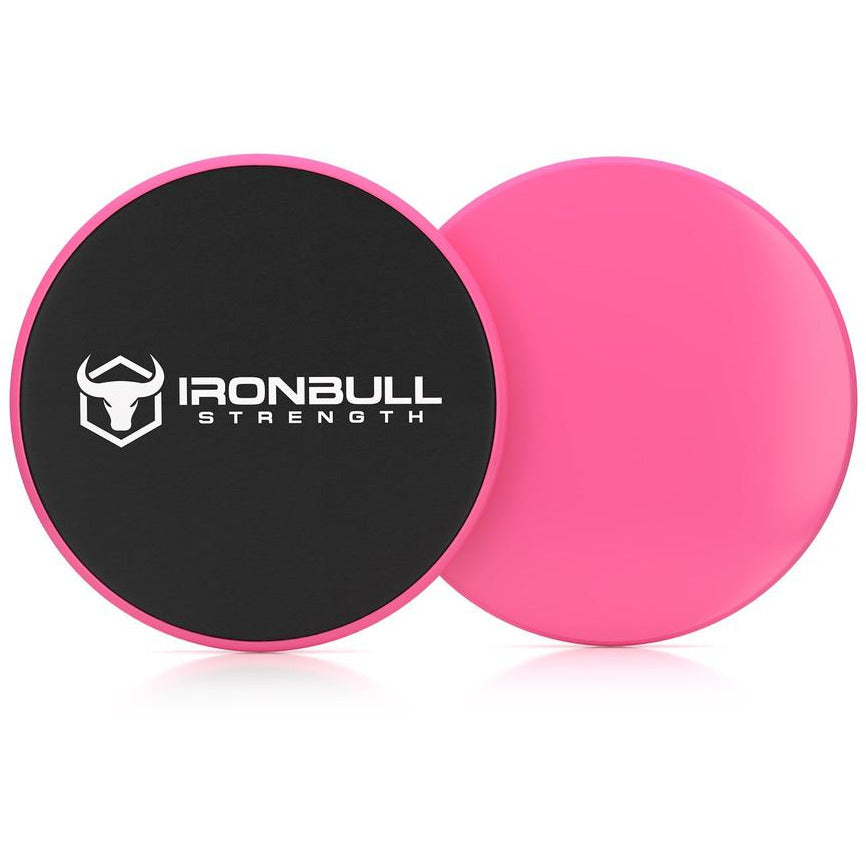 Iron Bull Strength Power Gliderz - Gliding Disks for carpet or floor (1 pair) Fitness Accessories Black/Pink Iron Bull Strength